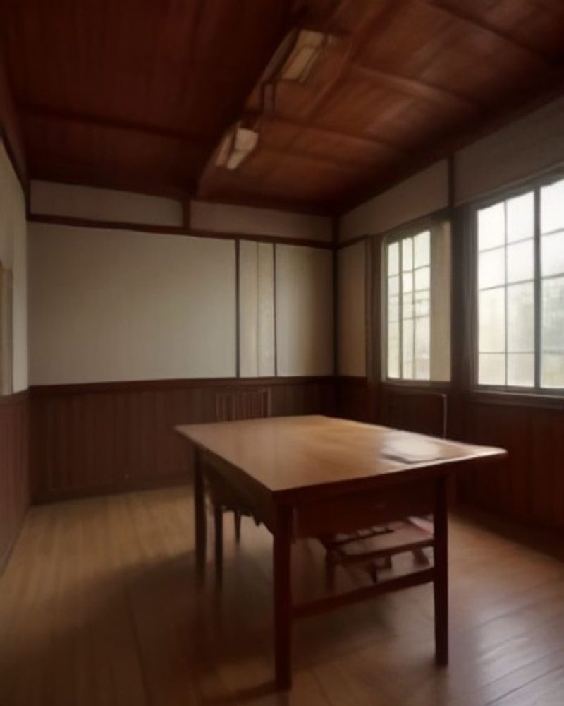 虾米导航跳转中编辑工作室内部全景，靛蓝色调的工作环境，多块显示器上展示着平台后台的内容审核界面，墙上贴满了用户反馈便利贴